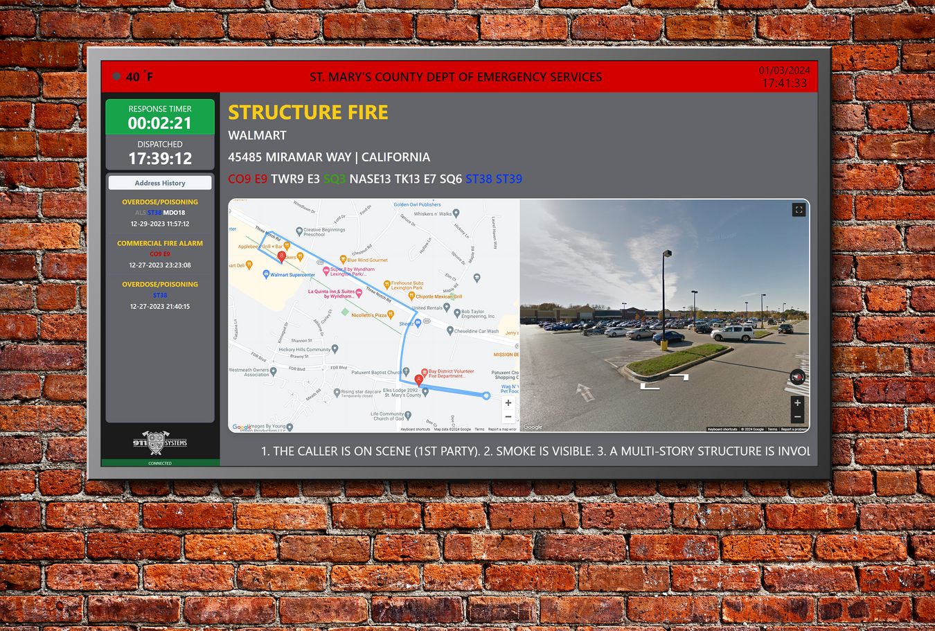 911 Systems - Call Alert Display