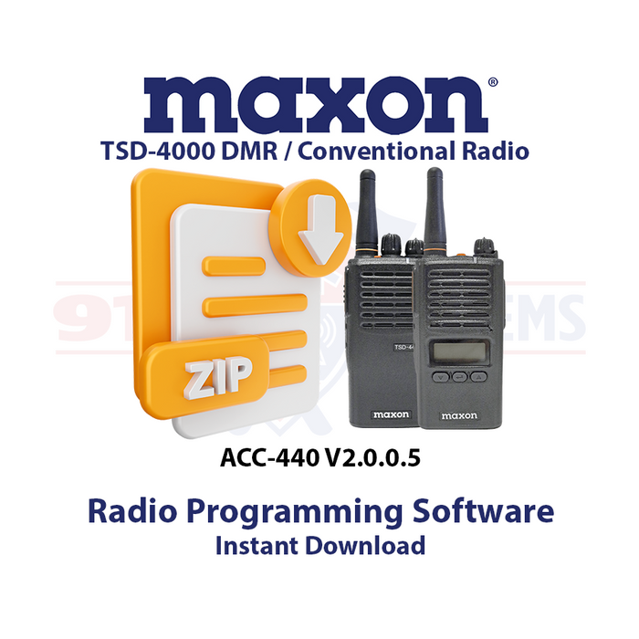 Maxon - ACC-440 - Series DMR Radio Programming Software for TSD-4000 Sereis