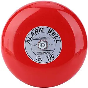 6” Red Fire Bell Only