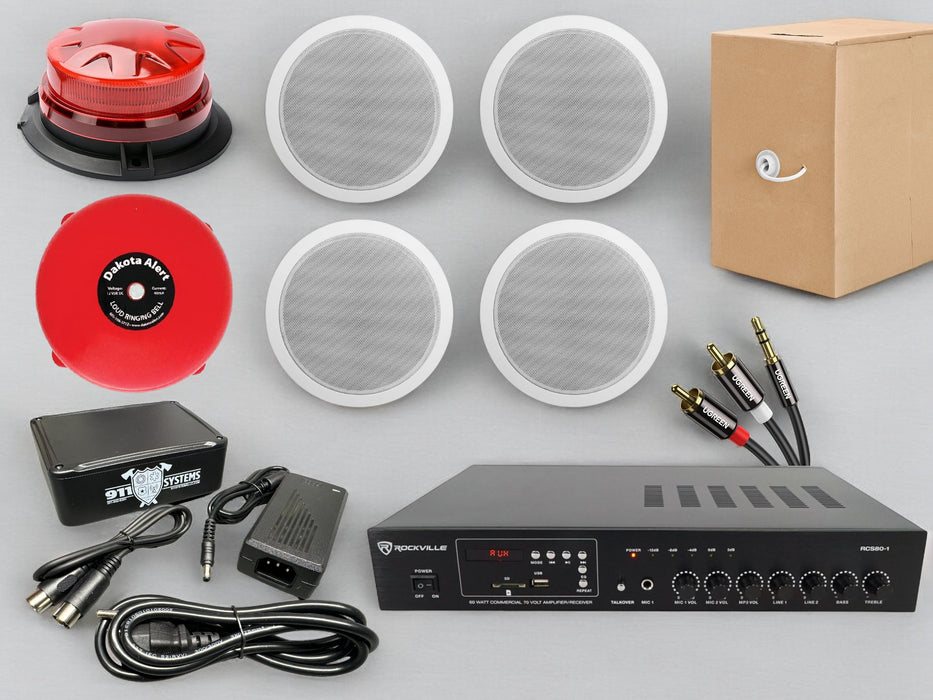 Station Alert Kit 4 (SA812 Controller) w/Your Choice of two Alert devices + Speakers