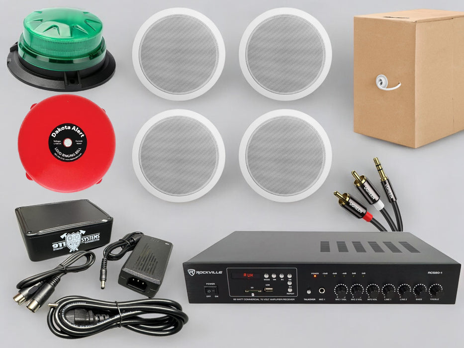 Station Alert Kit 4 (SA812 Controller) w/Your Choice of two Alert devices + Speakers