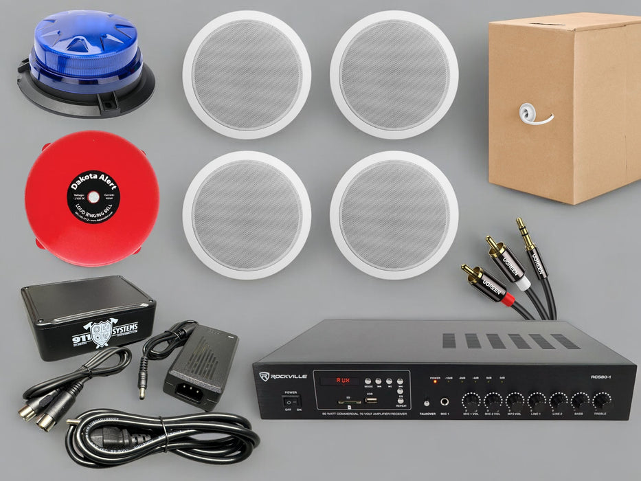 Station Alert Kit 4 (SA812 Controller) w/Your Choice of two Alert devices + Speakers