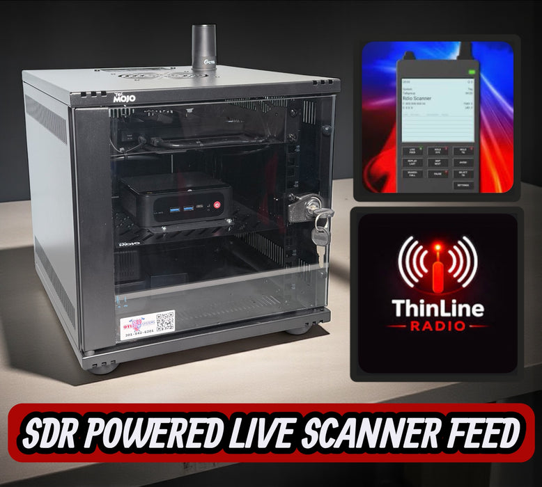 SDR Radio Server Rack for SDRTrunk, ThinLine-Radio, RDIO-Scanner and more.