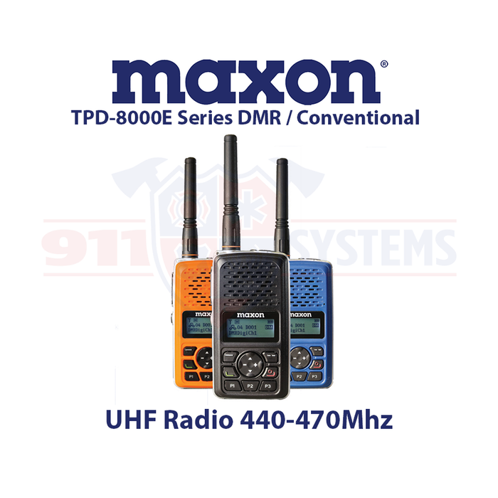 Maxon TPD-8000E Series DMR / Analog Portable Radio Package